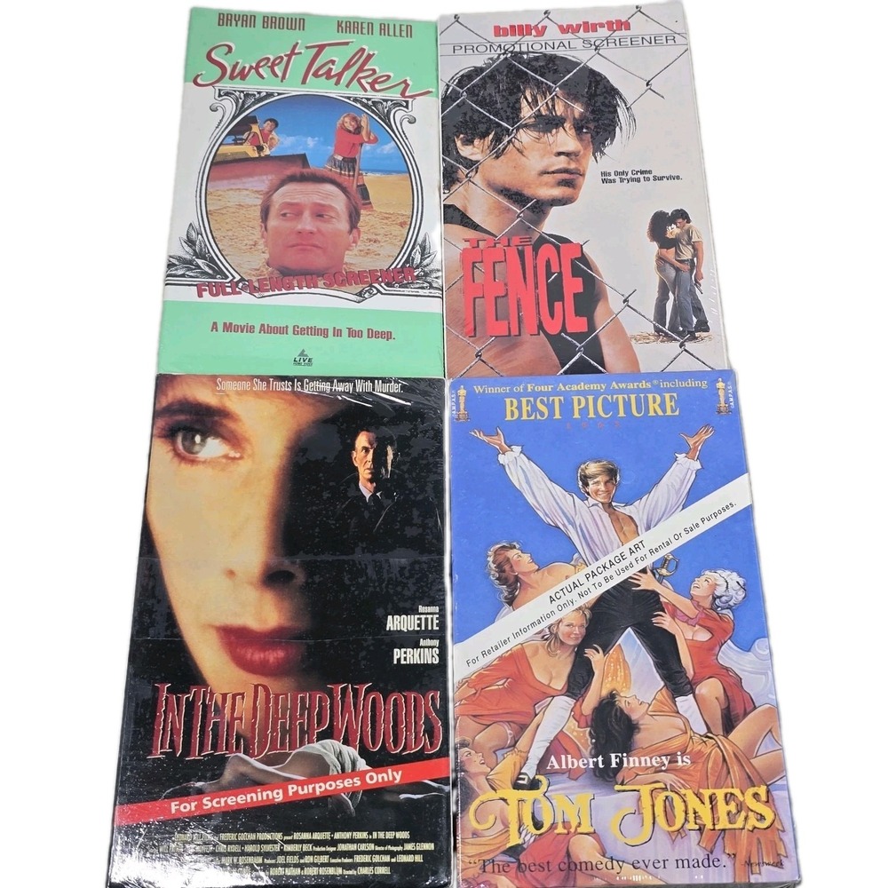 VHS Screeners Lot of 4 In The Deep Woods & Our Sons Double Feature The Fence New
